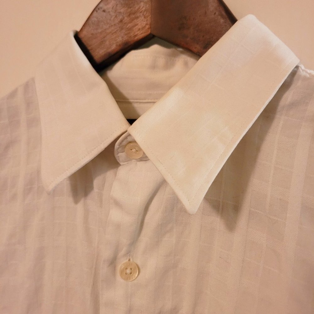 Perry Ellis Dress Shirt - Striped White